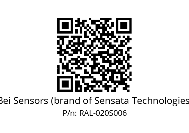  9415/F-8230/020-00-020 Bei Sensors (brand of Sensata Technologies) RAL-020S006