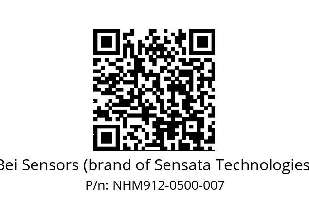  NHM9_12//5NC9//00500C10//N6R// Bei Sensors (brand of Sensata Technologies) NHM912-0500-007