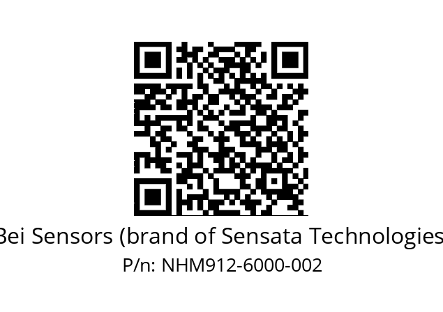  NHM9_12//5VM//M60//V3R020// Bei Sensors (brand of Sensata Technologies) NHM912-6000-002