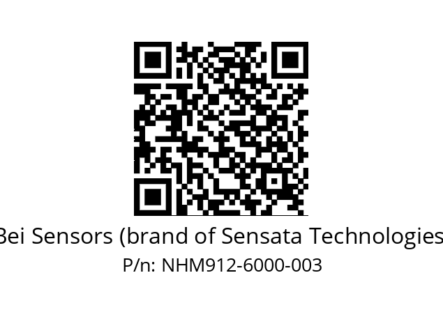  NHM9_12//5V4//M60//V4R// Bei Sensors (brand of Sensata Technologies) NHM912-6000-003