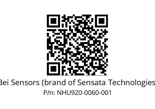  NHU9_20//5VM//D60//V3R050//U0---- Bei Sensors (brand of Sensata Technologies) NHU920-0060-001