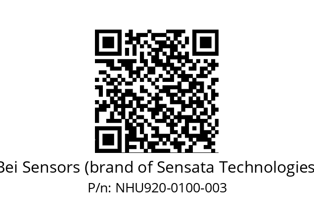  NHU9_20//5V2//C10//V3R020//U0---- Bei Sensors (brand of Sensata Technologies) NHU920-0100-003