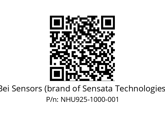  NHU9_25//5V2//M10//V6R//U0---- Bei Sensors (brand of Sensata Technologies) NHU925-1000-001