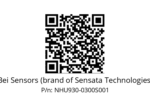  NHU9S30//5NI9//00300S05//N6R//--D4-- Bei Sensors (brand of Sensata Technologies) NHU930-0300S001