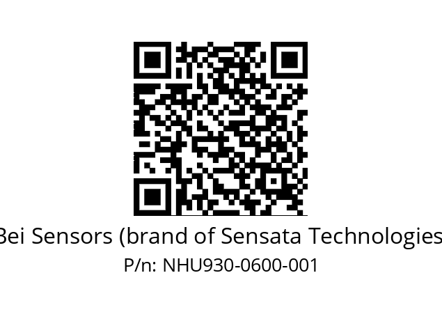  NHU9_30//5V1//C60//V3R020// Bei Sensors (brand of Sensata Technologies) NHU930-0600-001