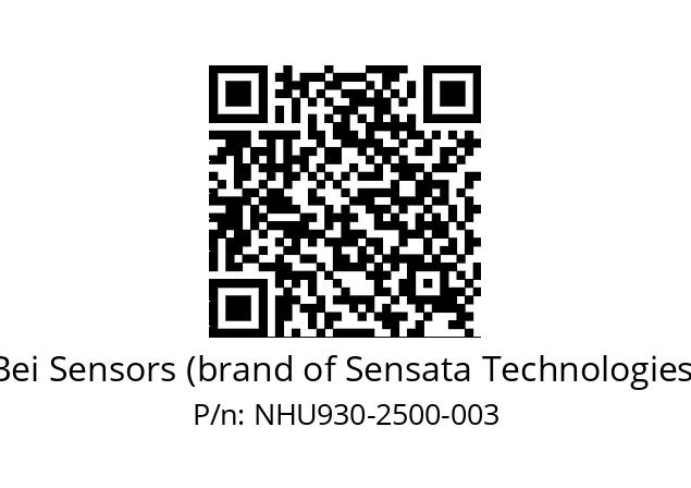  NHU9_30//5NL9//02500M20//N3R020//--DA-- Bei Sensors (brand of Sensata Technologies) NHU930-2500-003