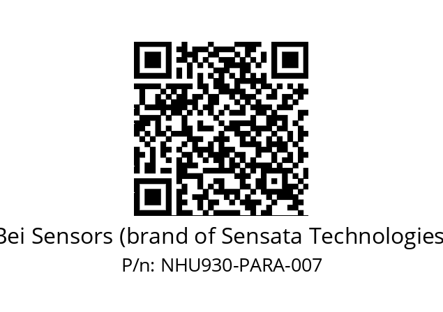  NHU9_30//5NI9//01024PAR//N6R// Bei Sensors (brand of Sensata Technologies) NHU930-PARA-007