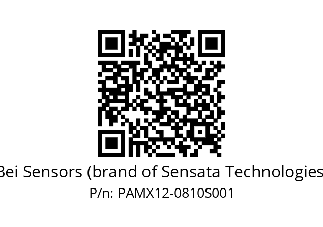  PAMXS12//P00B//08B10//00A030//----0J Bei Sensors (brand of Sensata Technologies) PAMX12-0810S001