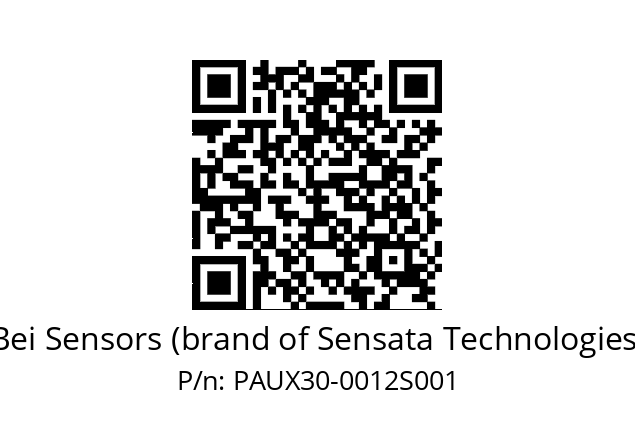  PAUXS30//PSSG//00000D5//S5R020//----B2 Bei Sensors (brand of Sensata Technologies) PAUX30-0012S001