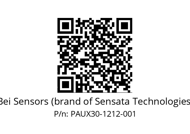  PAUX_30//PSSG//12B12D4//S5R030// Bei Sensors (brand of Sensata Technologies) PAUX30-1212-001