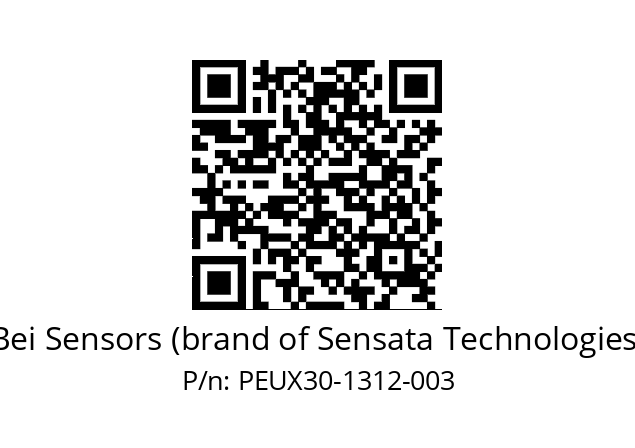  PEUX_30//PSSG//13B12D5//S5R250// Bei Sensors (brand of Sensata Technologies) PEUX30-1312-003