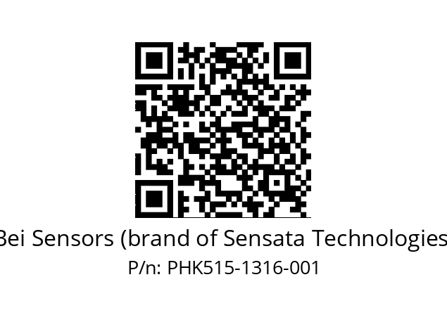  PHK5_15//PBGB//13B16//BHR//--DK-- Bei Sensors (brand of Sensata Technologies) PHK515-1316-001