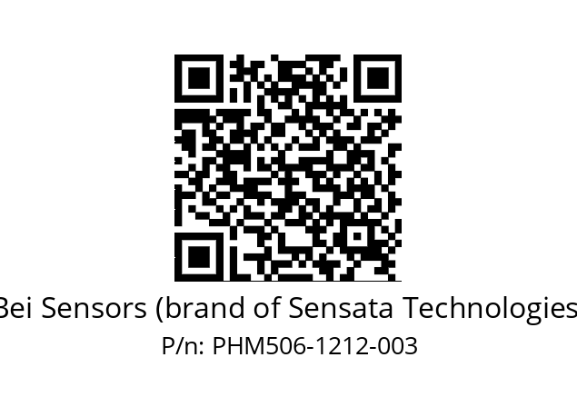  PHM5_06//PSPG//12B12D4//S6R// Bei Sensors (brand of Sensata Technologies) PHM506-1212-003