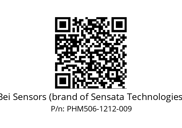  PHM5_06//PSSG//12B12D4//S8R//--03-- Bei Sensors (brand of Sensata Technologies) PHM506-1212-009