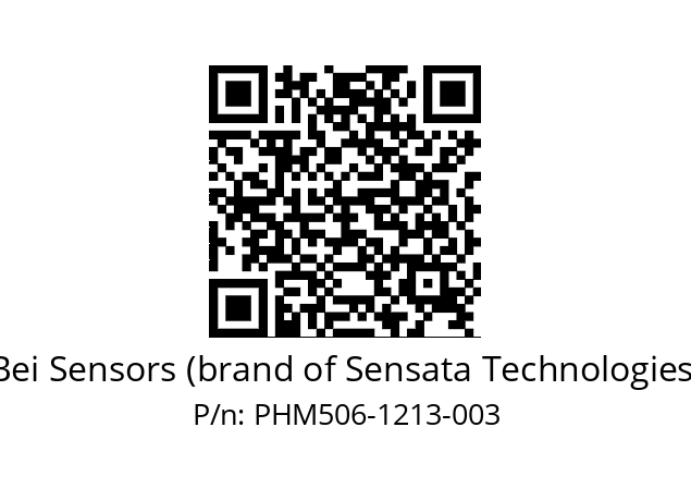  PHM5_06//PSSG//12B13D5//S8R//--03-- Bei Sensors (brand of Sensata Technologies) PHM506-1213-003