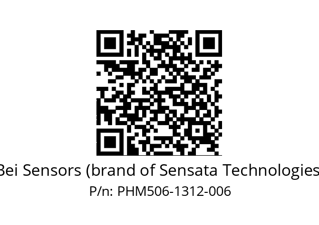  PHM5_06//PPXG//13B12D5//P6R//--03-- Bei Sensors (brand of Sensata Technologies) PHM506-1312-006