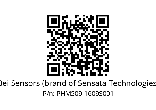  PHM5S09//PSSG/10/16B09D5//S6R//--05-- Bei Sensors (brand of Sensata Technologies) PHM509-1609S001