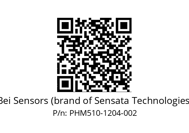  PHM5_10//5S6G//12B04//S3X010//--03-- Bei Sensors (brand of Sensata Technologies) PHM510-1204-002