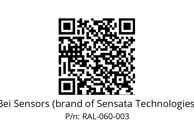  9416/076-8230/050-V6-060 Bei Sensors (brand of Sensata Technologies) RAL-060-003