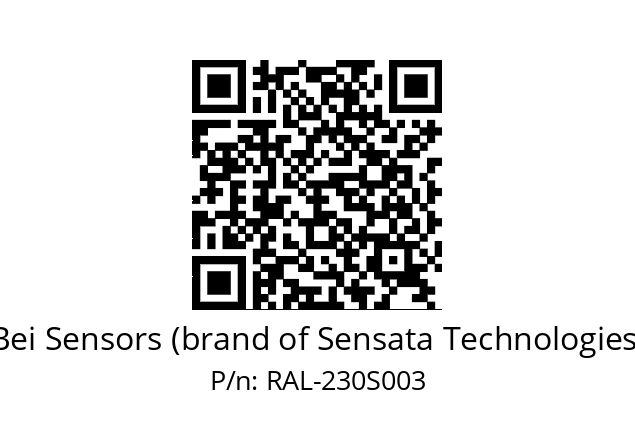  9416/076-8230/007-00-230 Bei Sensors (brand of Sensata Technologies) RAL-230S003