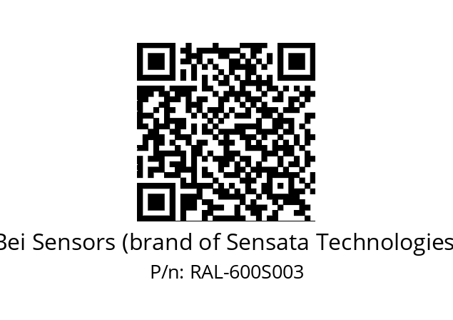  9416/055-8230/070-00-600 Bei Sensors (brand of Sensata Technologies) RAL-600S003