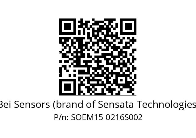  SOEMS15//500B//02B16//00R/00/----0J Bei Sensors (brand of Sensata Technologies) SOEM15-0216S002