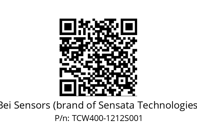  TCW4S00//PSSG//12B12D4//S5DC16/00/----DT Bei Sensors (brand of Sensata Technologies) TCW400-1212S001