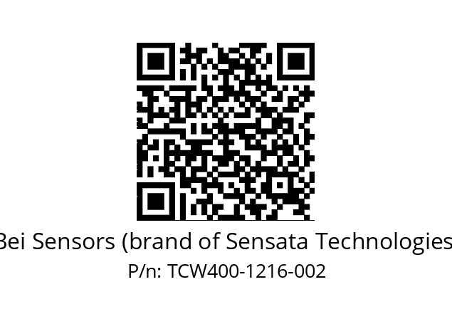  TCW4_00//PBBB//12B16//BBD005// Bei Sensors (brand of Sensata Technologies) TCW400-1216-002