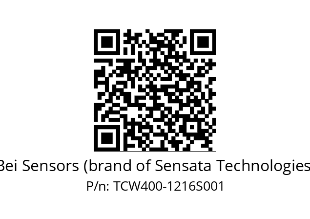  TCW4S00//PBBB/0B/12B16//B5D020// Bei Sensors (brand of Sensata Technologies) TCW400-1216S001