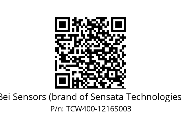  TCW4S00//PBBB/0B/12B16//BBD005// Bei Sensors (brand of Sensata Technologies) TCW400-1216S003