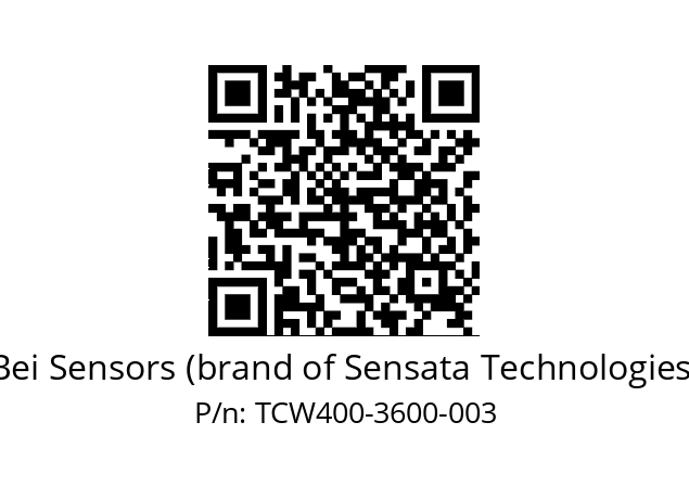  TCW4_00//3L13//03600//L5D020// Bei Sensors (brand of Sensata Technologies) TCW400-3600-003