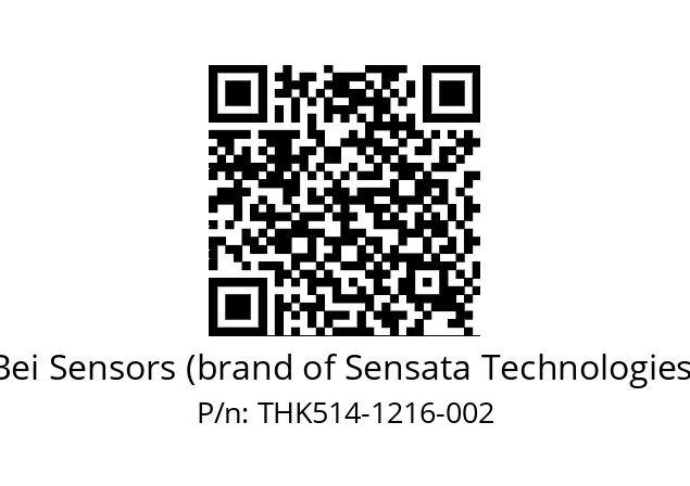  THK5_14//ZIOB//12B16//BFR// Bei Sensors (brand of Sensata Technologies) THK514-1216-002