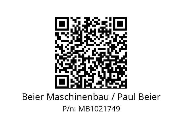   Beier Maschinenbau / Paul Beier MB1021749