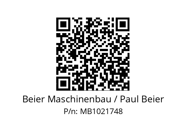   Beier Maschinenbau / Paul Beier MB1021748