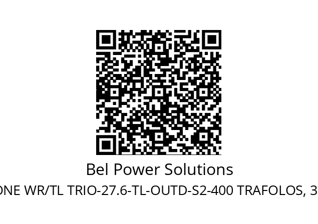   Bel Power Solutions 7320290 POWER ONE WR/TL TRIO-27.6-TL-OUTD-S2-400 TRAFOLOS, 3-PHASEN EINSPEISUNG