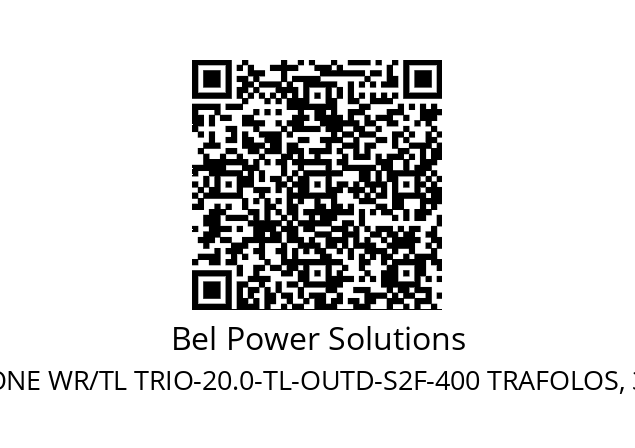   Bel Power Solutions 73202804 POWER ONE WR/TL TRIO-20.0-TL-OUTD-S2F-400 TRAFOLOS, 3-PHASEN EINSPEISUNG