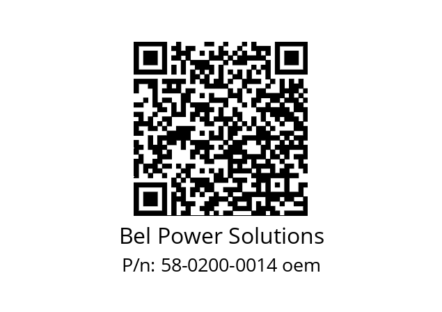   Bel Power Solutions 58-0200-0014 oem