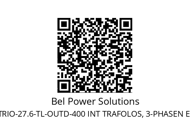   Bel Power Solutions WR/TL TRIO-27.6-TL-OUTD-400 INT TRAFOLOS, 3-PHASEN EINSPEISUNG