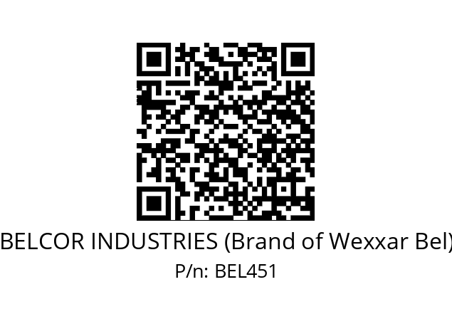   BELCOR INDUSTRIES (Brand of Wexxar Bel) BEL451