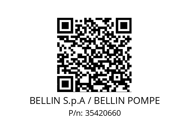   BELLIN S.p.A / BELLIN POMPE 35420660