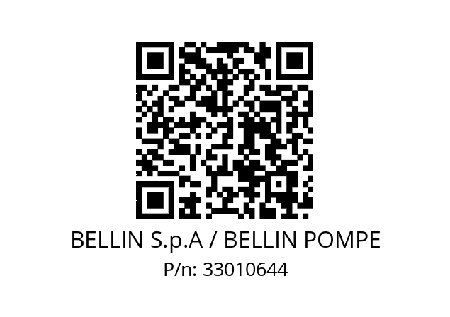   BELLIN S.p.A / BELLIN POMPE 33010644