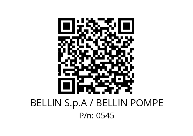   BELLIN S.p.A / BELLIN POMPE 0545