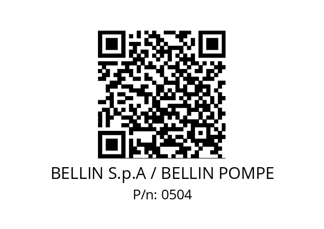   BELLIN S.p.A / BELLIN POMPE 0504