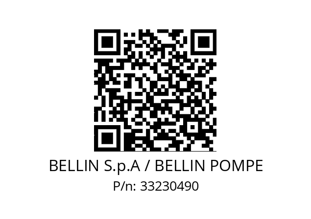   BELLIN S.p.A / BELLIN POMPE 33230490