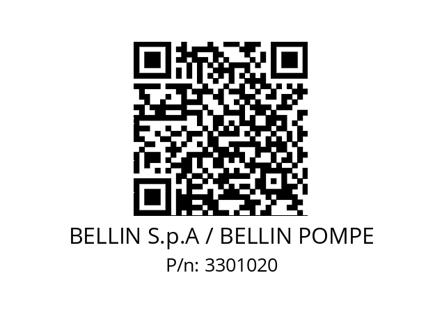   BELLIN S.p.A / BELLIN POMPE 3301020