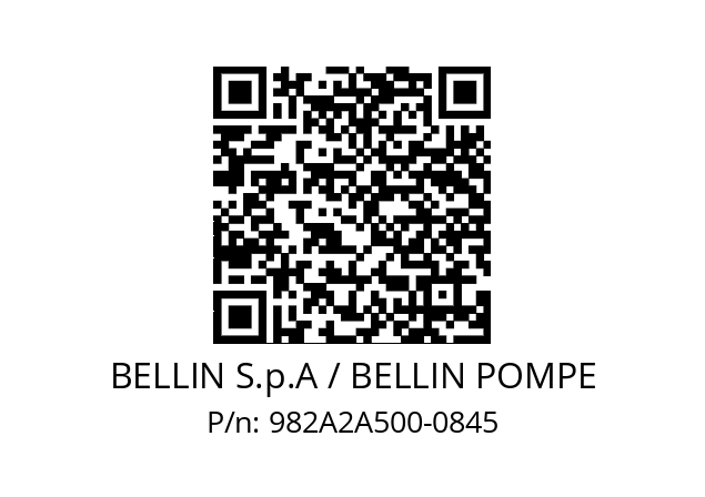   BELLIN S.p.A / BELLIN POMPE 982A2A500-0845