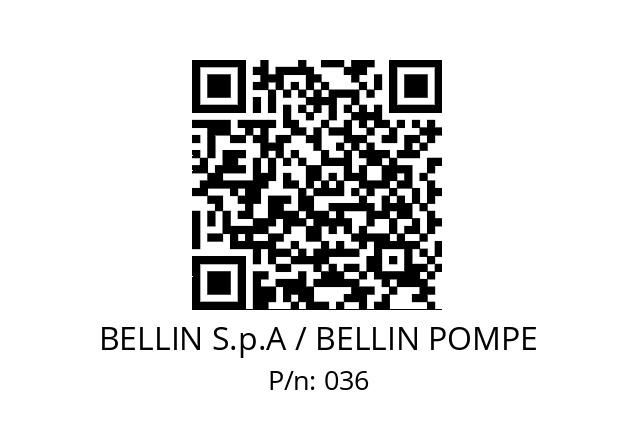   BELLIN S.p.A / BELLIN POMPE 036