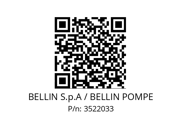   BELLIN S.p.A / BELLIN POMPE 3522033