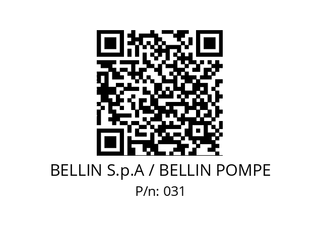   BELLIN S.p.A / BELLIN POMPE 031