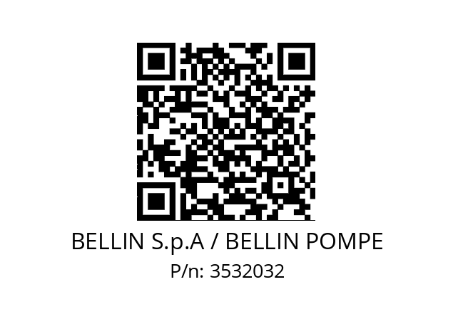   BELLIN S.p.A / BELLIN POMPE 3532032